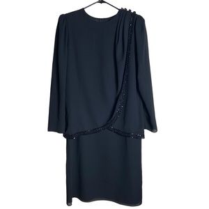 Woman's Formal Dress Size 11-12 Sequin Accent Zip Closure Very Flattering